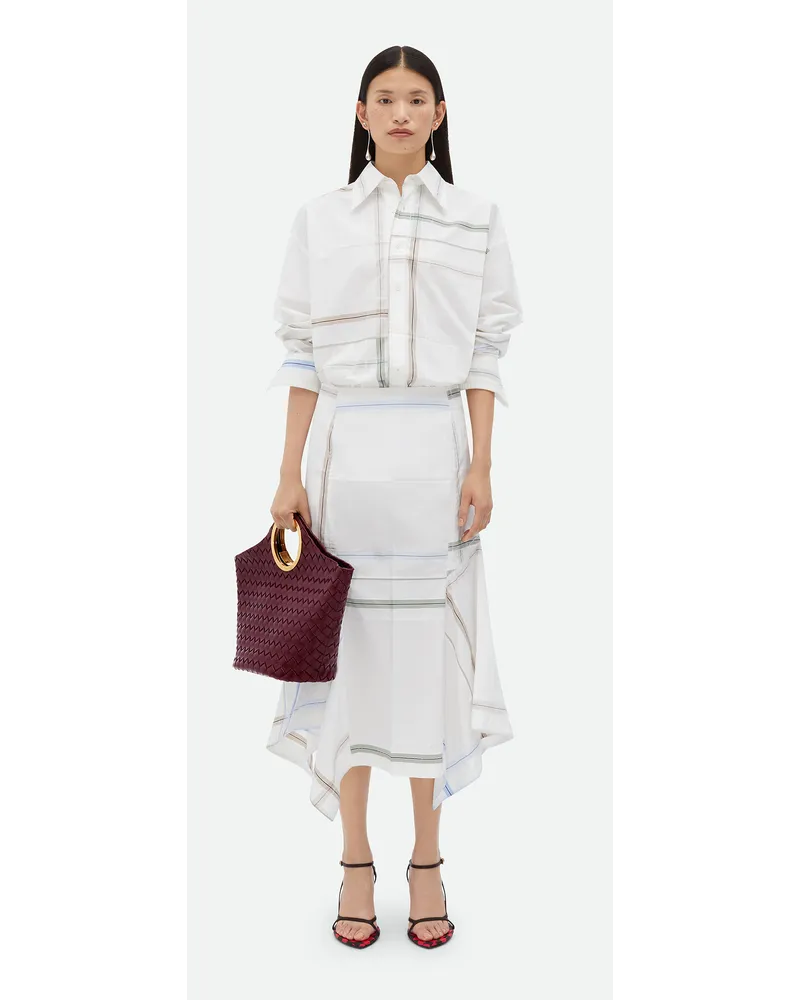 Bottega Veneta Handkerchiefrock Aus Baumwolle White