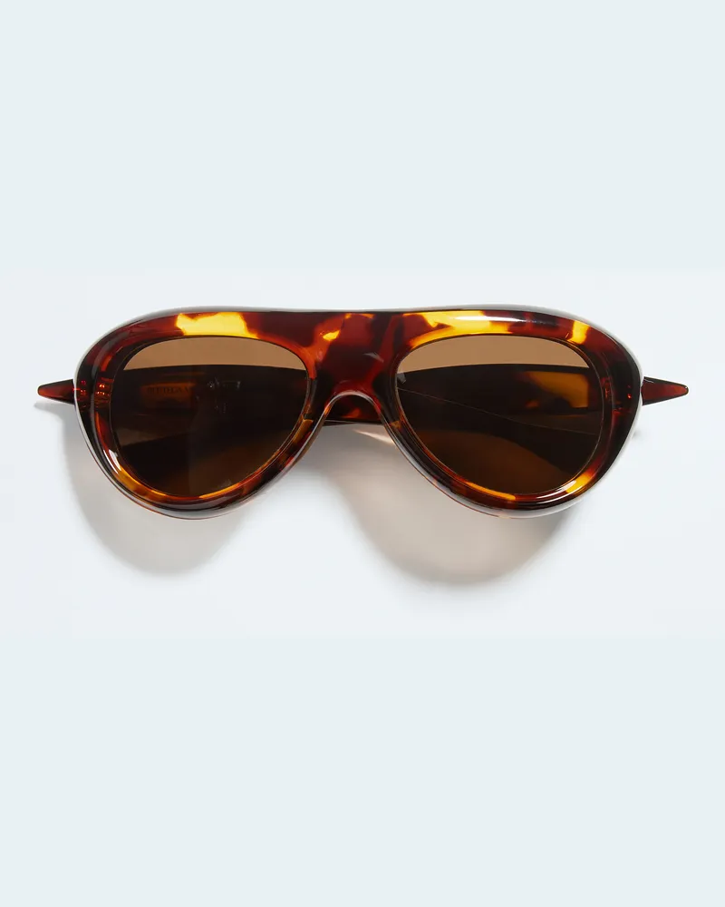 Bottega Veneta Sardine Aviator-Sonnenbrille-Braun - Unisex Braun