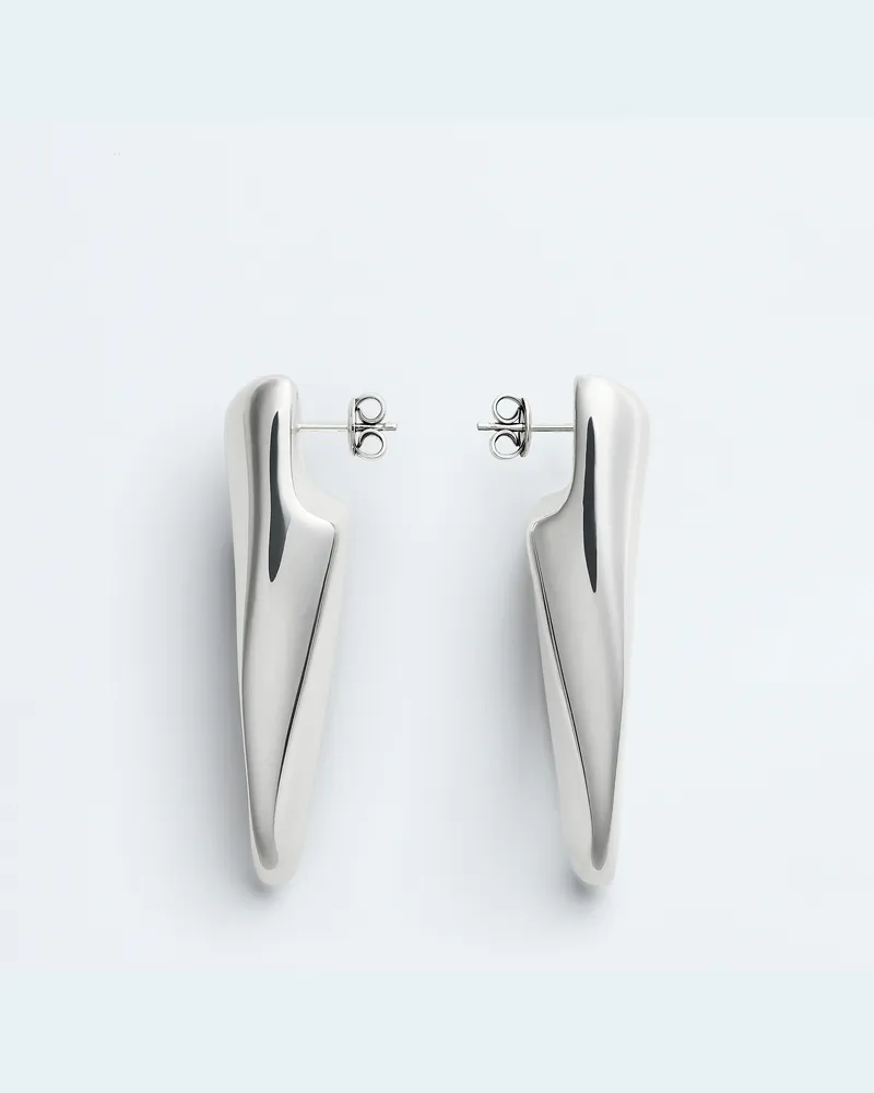 Bottega Veneta Große Prisma Ohrringe - Silber - Damen - 100 % Sterlingsilber Silber