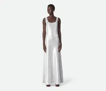 Leichtes Viskosekleid mit Pailletten-Grau - Damen
