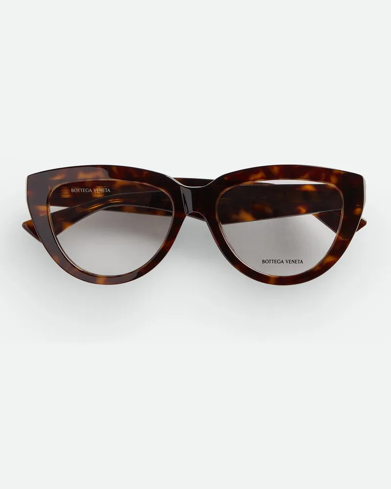 Bottega Veneta Classic Recycled Acetate Cat Eye Brille - Braun - Damen Braun