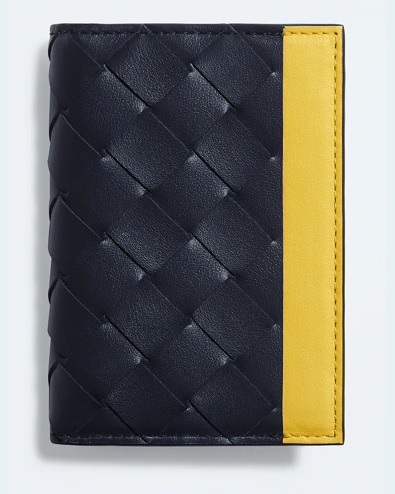 Bottega Veneta Intrecciato Kartenetui mit Überschlag-Blau - Herren Blau