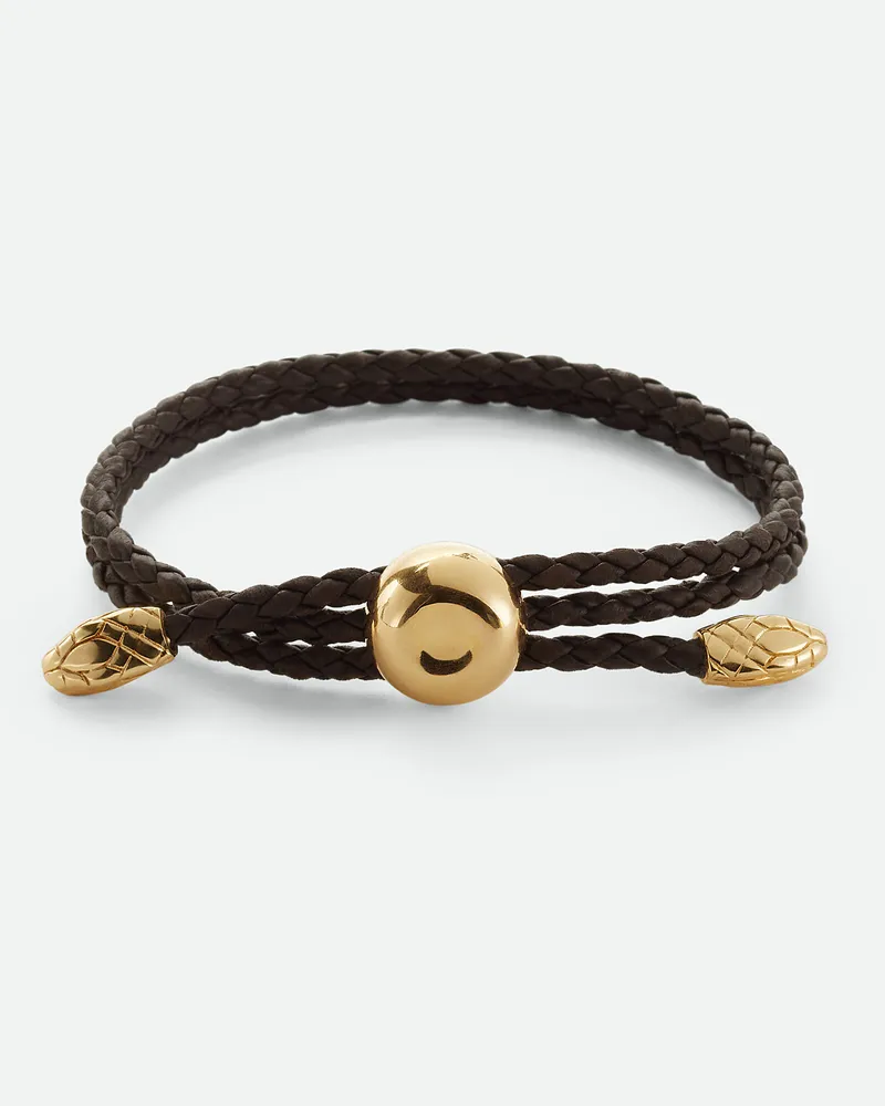Bottega Veneta Adam Lederarmband - Braun - Damen 80 % Sterlingsilber & 20 % Nappaleder Braun