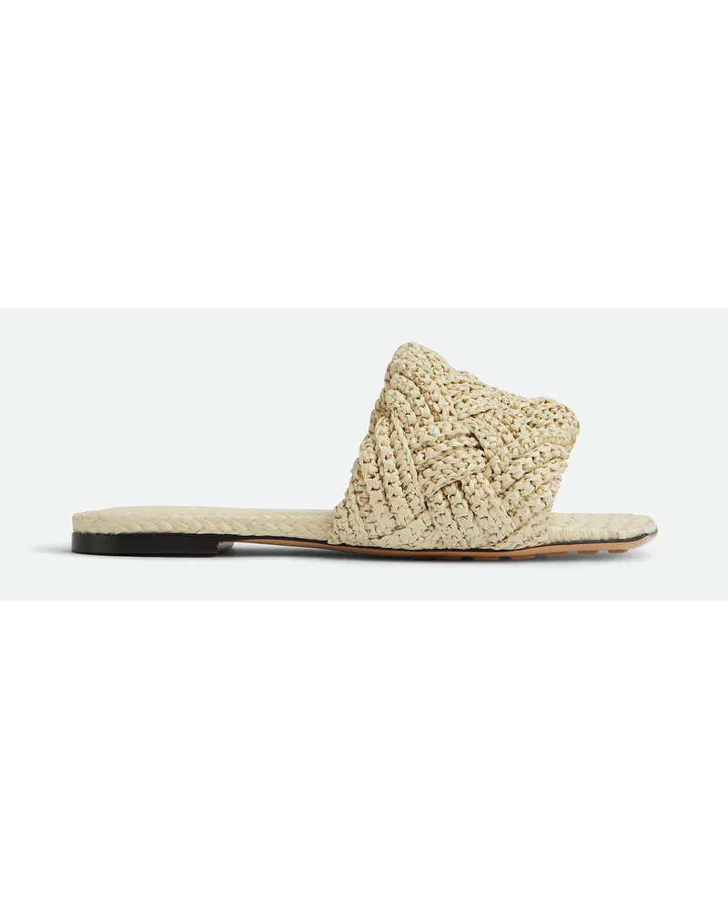 Bottega Veneta Lido Flache Sandale White