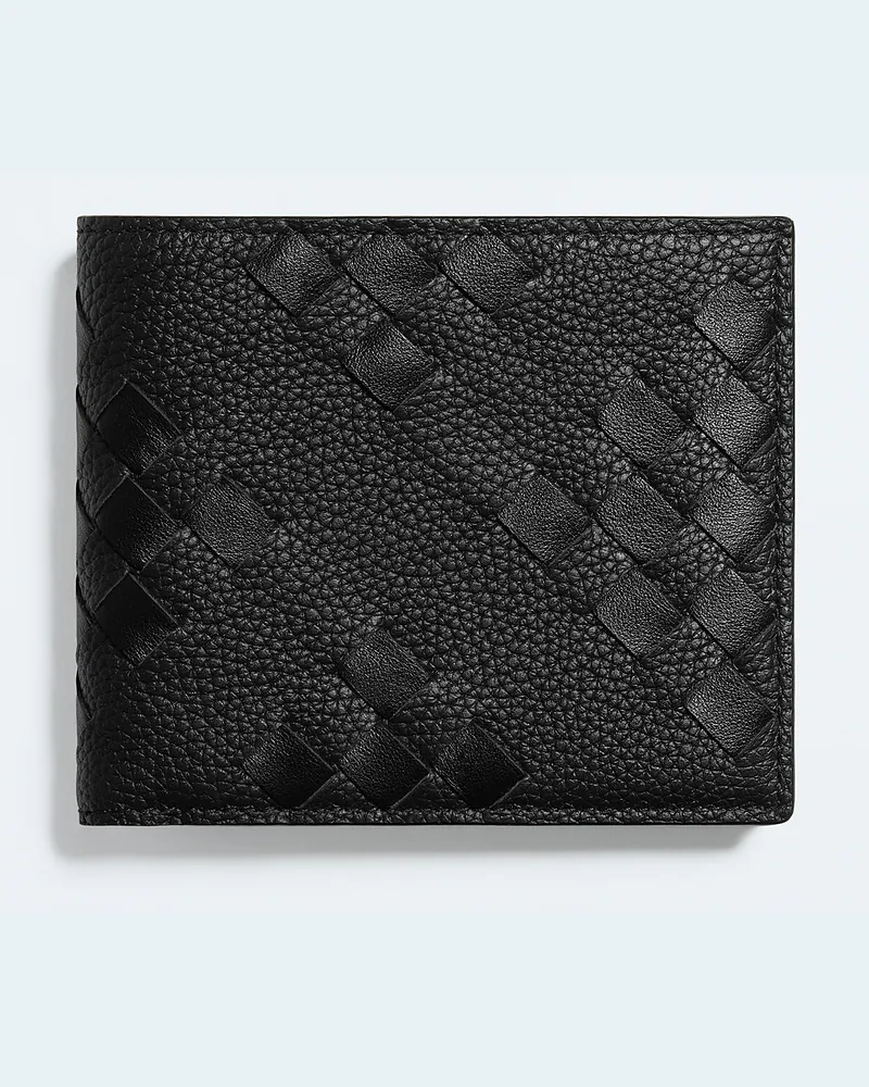 Bottega Veneta Intrecciato Bi-Fold Portemonnaie-Schwarz - Herren Schwarz