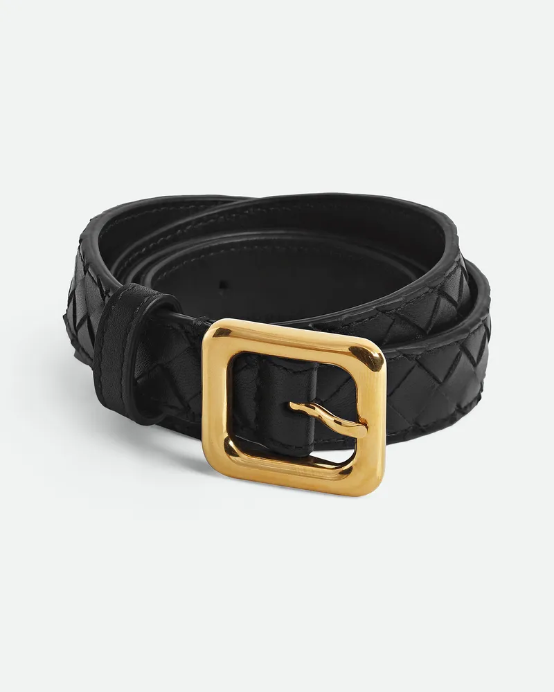 Bottega Veneta Contour Gürtel - Schwarz - Damen 100 % Kalbsleder Schwarz
