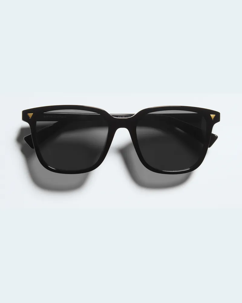 Bottega Veneta Soft Eckige Sonnenbrille Aus Recyceltem Azetat-Schwarz - Unisex Schwarz