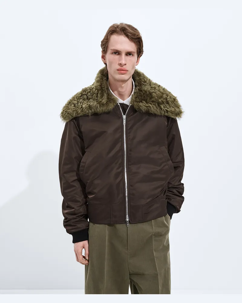 Bottega Veneta Bomberjacke Aus Wattiertem Nylon - Braun - Herren 100 % Polyamid Braun