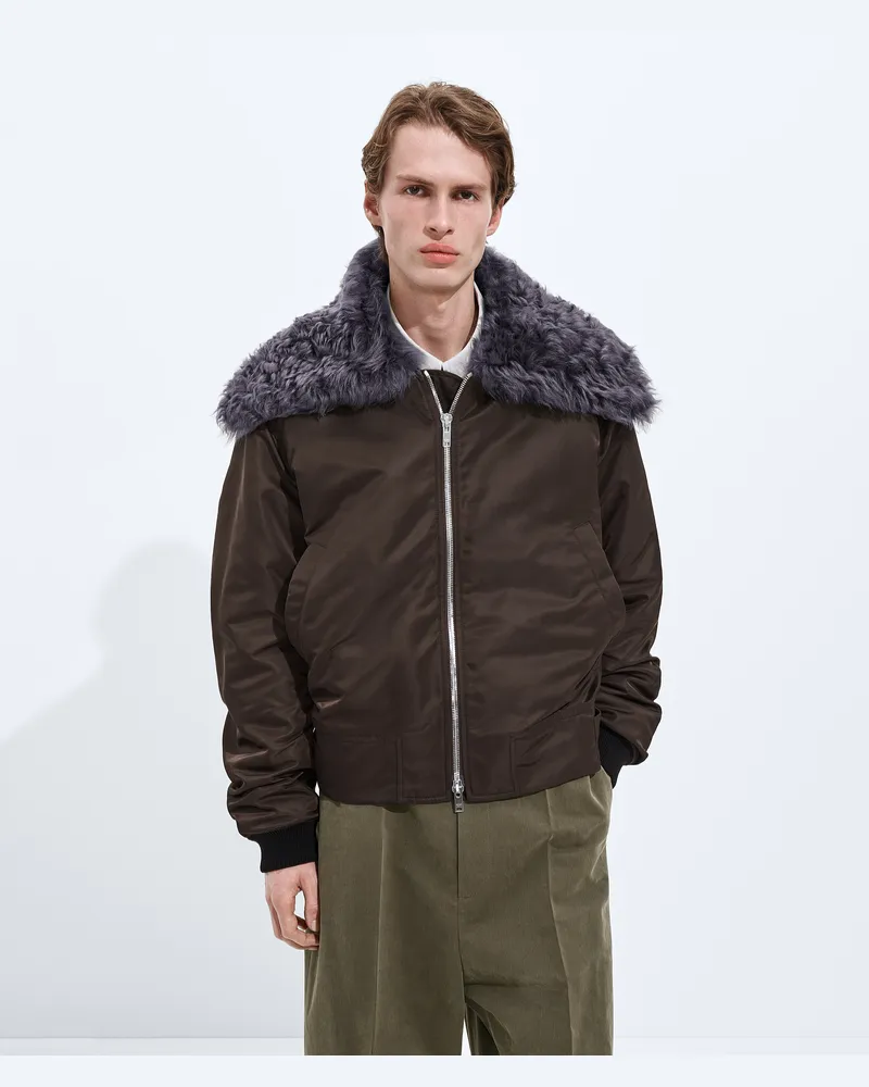 Bottega Veneta Bomberjacke Aus Wattiertem Nylon - Braun - Herren 100 % Polyamid Braun