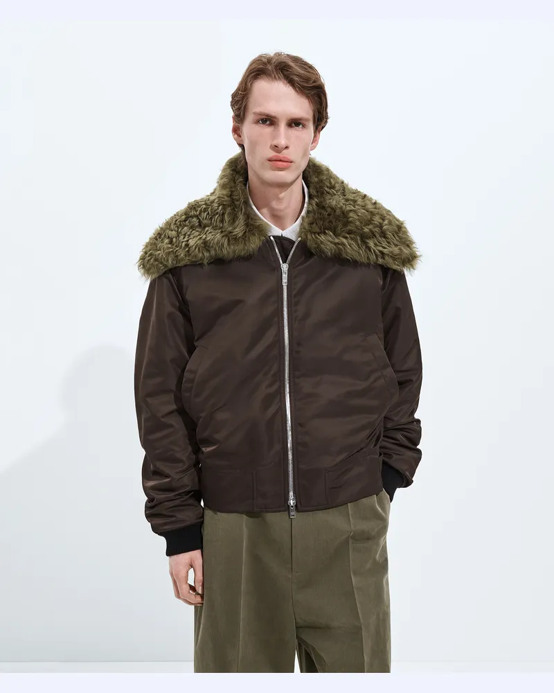 Bottega Veneta Bomberjacke Aus Wattiertem Nylon - Braun - Herren 100 % Polyamid Braun