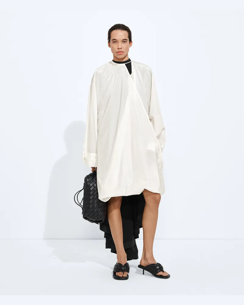 Bottega Veneta Hemd aus gewaschenem Seidentaft-Weiss - Damen Weiss