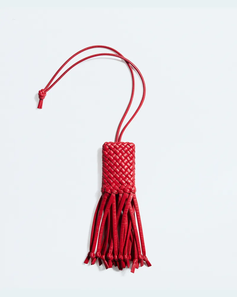 Bottega Veneta Tosca Schlüsselanhänger - Rot - Unisex - 100 % Kalbsleder Rot