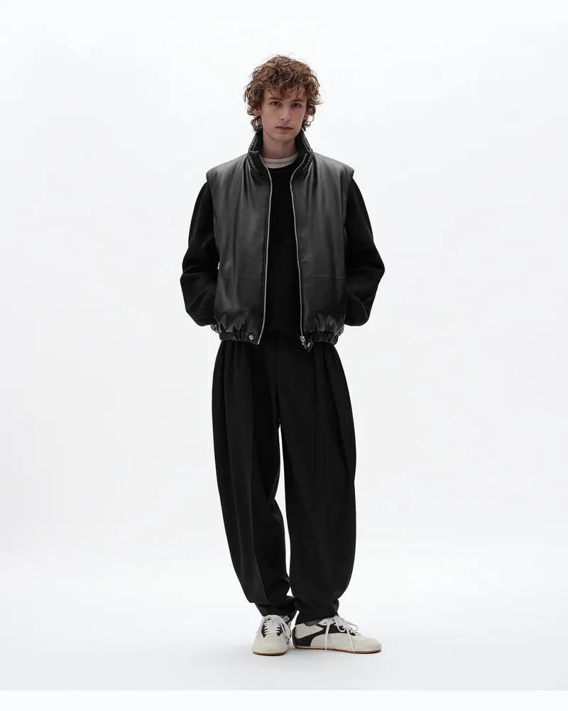 Bottega Veneta Wattierte Lederweste -Schwarz - Herren Schwarz
