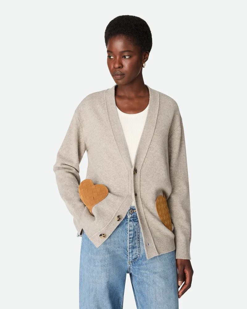 Bottega Veneta Kaschmir-cardigan Stone