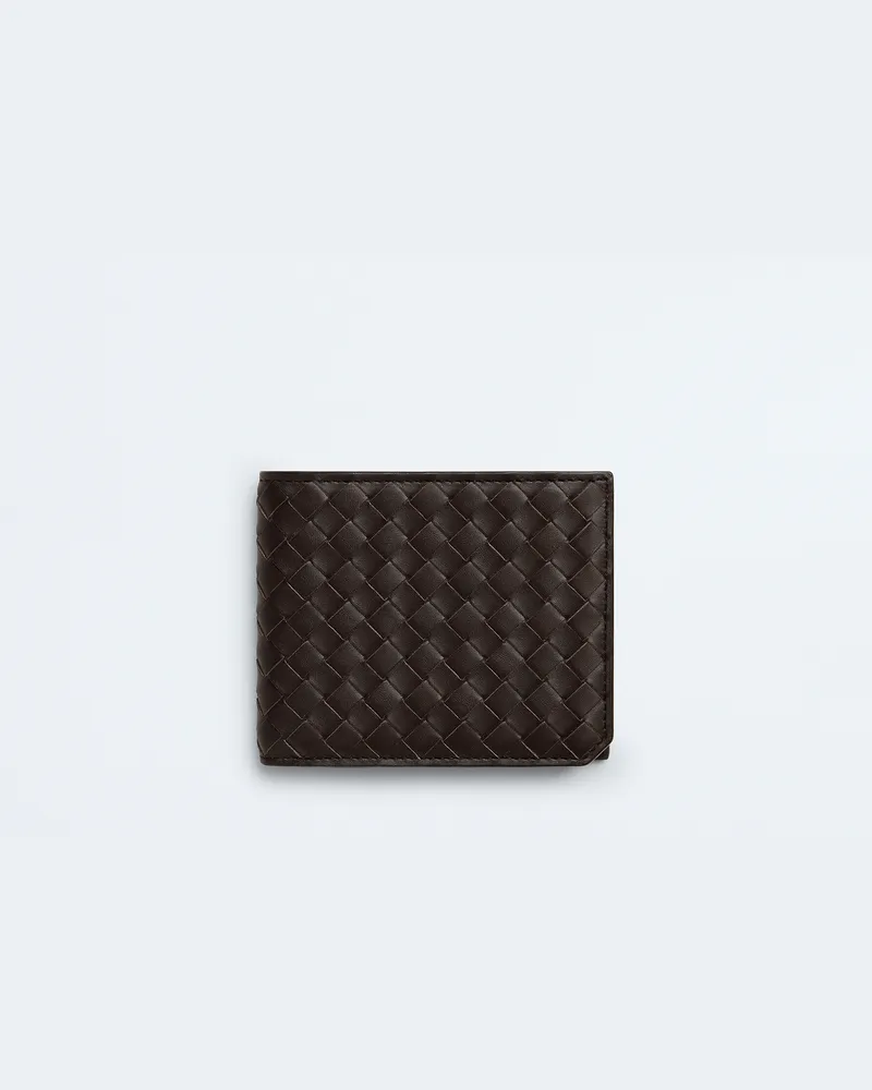 Bottega Veneta Intrecciato Piccolo Bi-fold Portemonnaie - Braun - Herren - 100 % Kalbsleder Braun