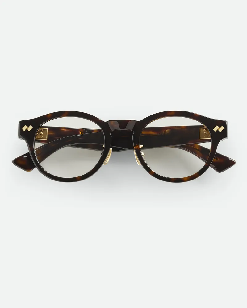 Bottega Veneta Runde Dizzy Brille - Braun - Unisex - 100 % Recyceltes Azetat Braun