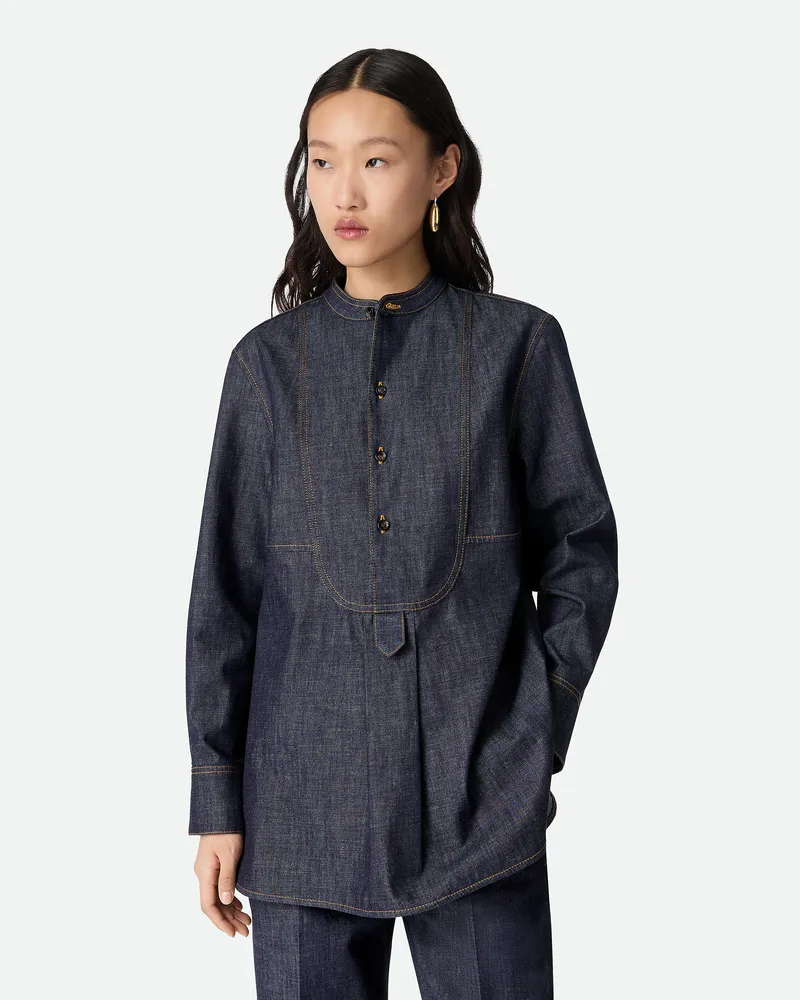 Bottega Veneta Indigo Jeanshemd - Blau - Damen Baumwolle Blau