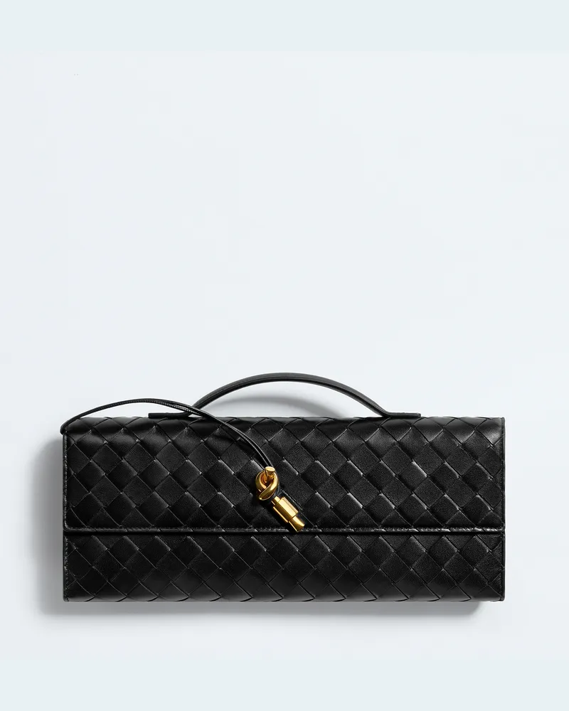 Bottega Veneta Andiamo Clutch - Schwarz - Damen - 100 % Lammleder Schwarz