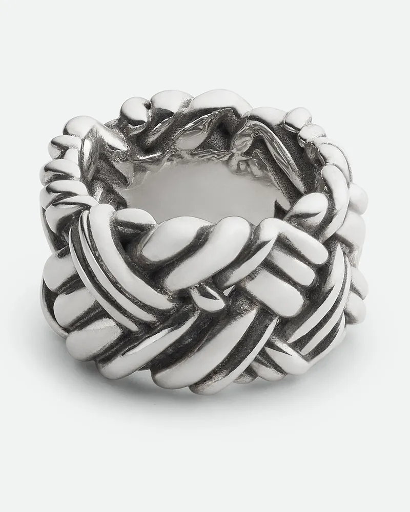 Bottega Veneta Intreccio Ring - Silber - Herren 100% Sterlingsilber Silber