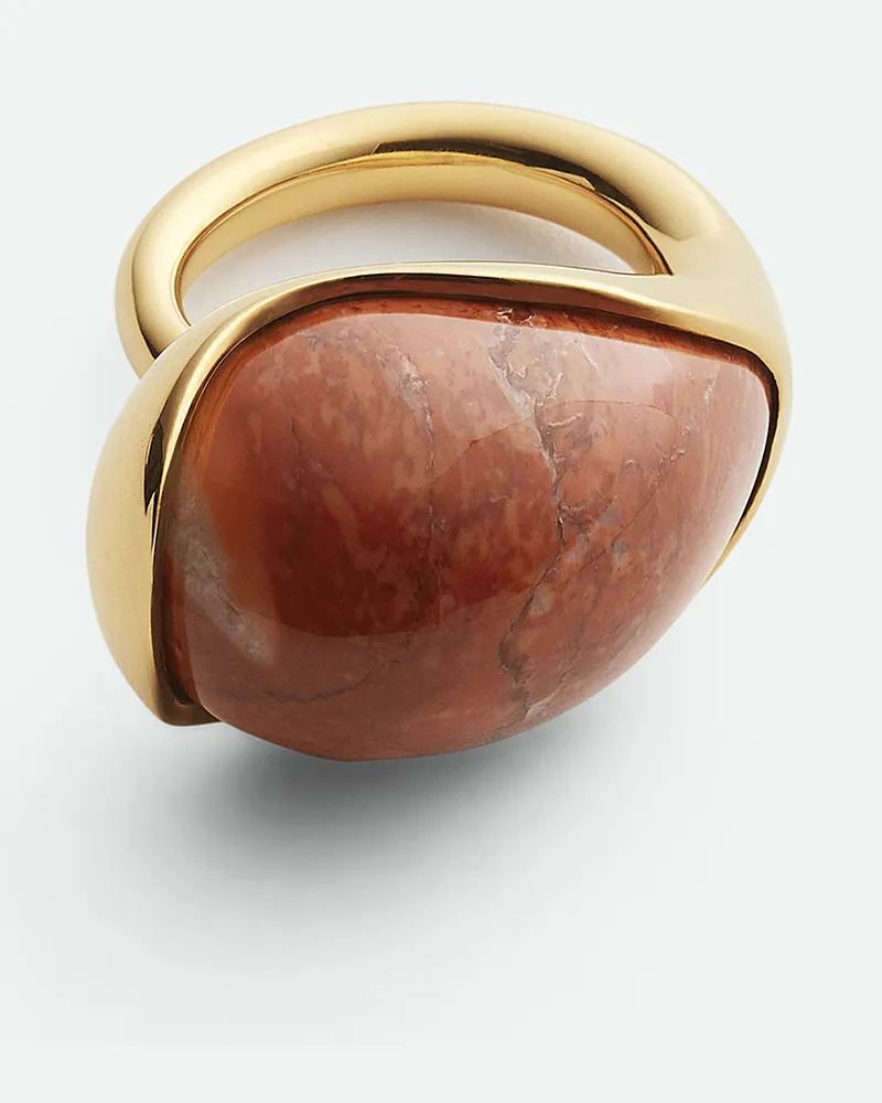 Bottega Veneta Großer Drop Marmor Ring - Rot - Damen 60% Sterlingsilber & 40% Marmor Rot