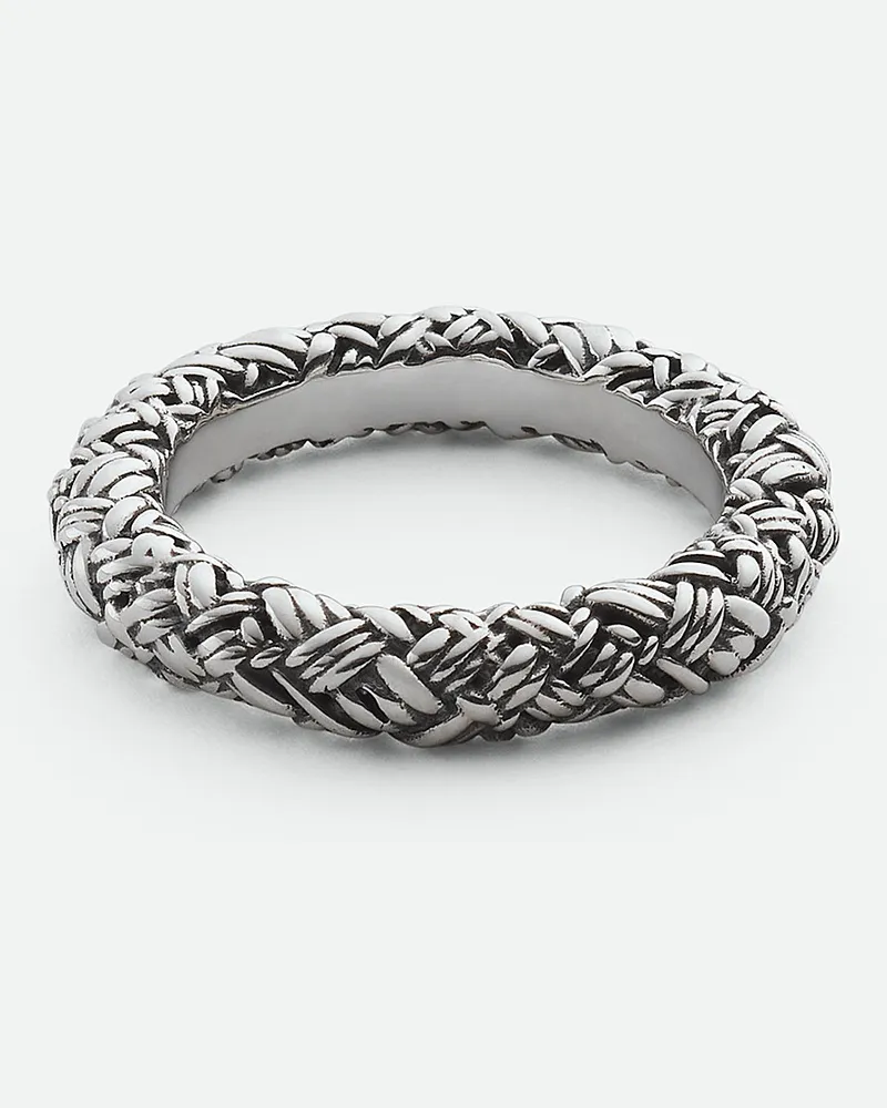 Bottega Veneta Intreccio Ring - Silber - Damen - 15 - 100 % Sterlingsilber Silber