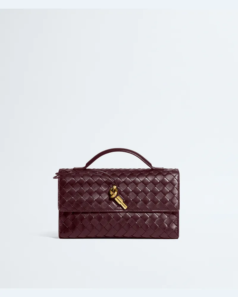 Bottega Veneta Andiamo Clutch 25-Bordeaux - Damen Bordeaux