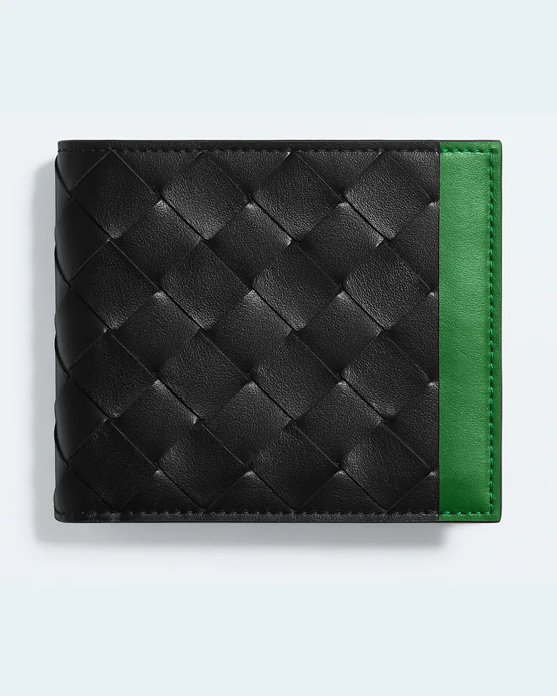 Bottega Veneta Intrecciato Bi-Fold Portemonnaie-Schwarz - Herren Schwarz