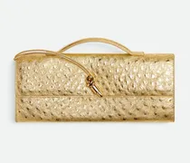 Andiamo Clutch - Gold - Damen - 100% Straußenleder