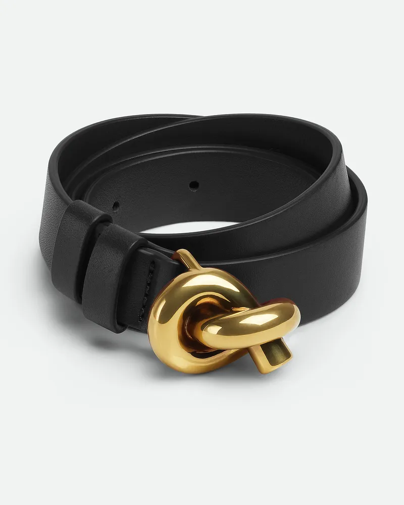 Bottega Veneta Langer Knot Gürtel Black