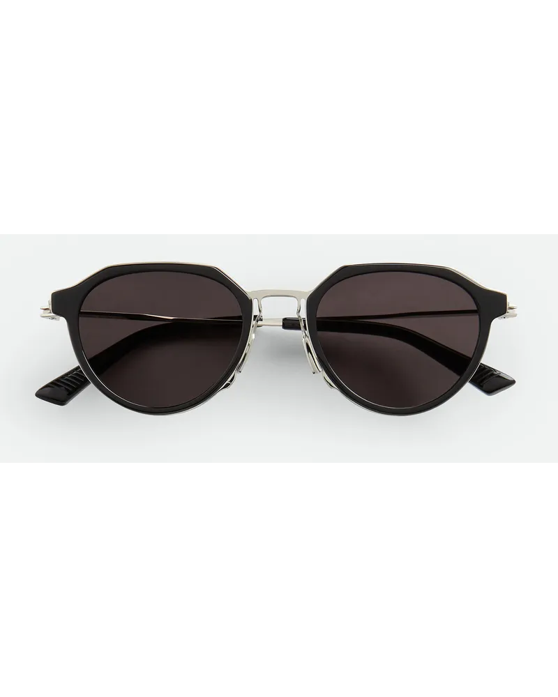 Bottega Veneta ltrathin Panthos Sonnenbrille Black