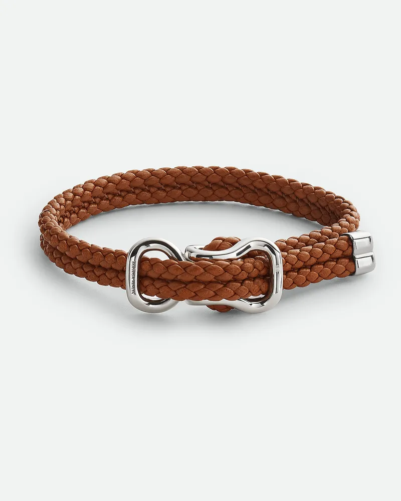 Bottega Veneta Lederarmband - Braun - Damen 80% Lammleder & 20% Sterlingsilber Braun