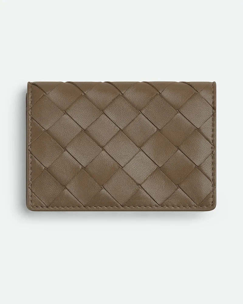 Bottega Veneta Intrecciato Visitenkartenetui - Braun - Damen - 100 % Lammleder Braun