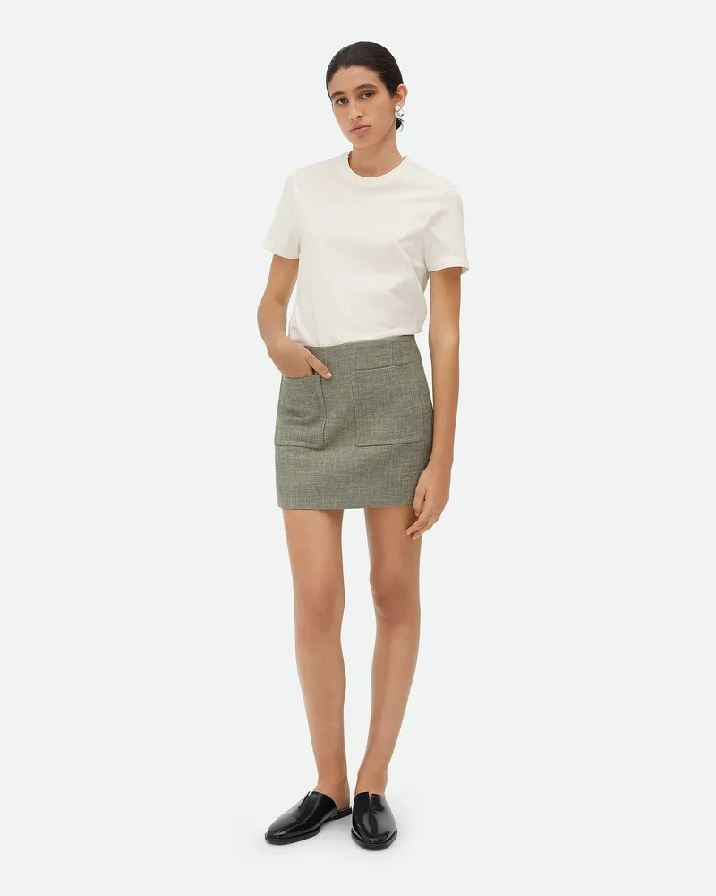 Bottega Veneta Rock Aus Einer Baumwollmischung - Grün - Damen Baumwolle, Viskose & Wolle Grün