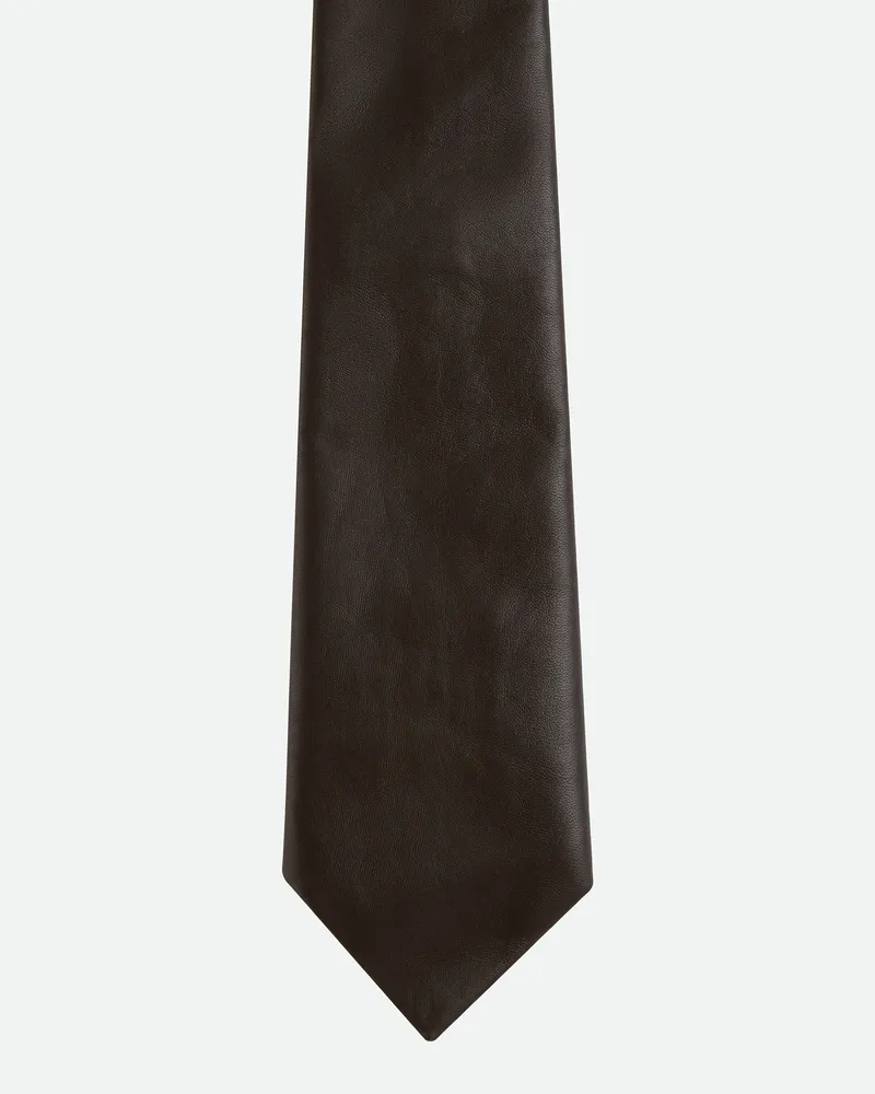 Bottega Veneta Krawatte Aus Leder Fondant