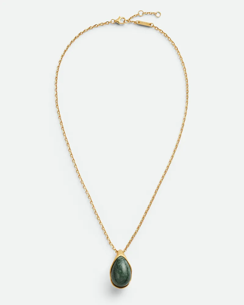 Bottega Veneta Drop Marmor Halskette Mit Anhänger Green