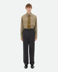 Bottega Veneta Hose Aus Leichter Wolle Charcoal