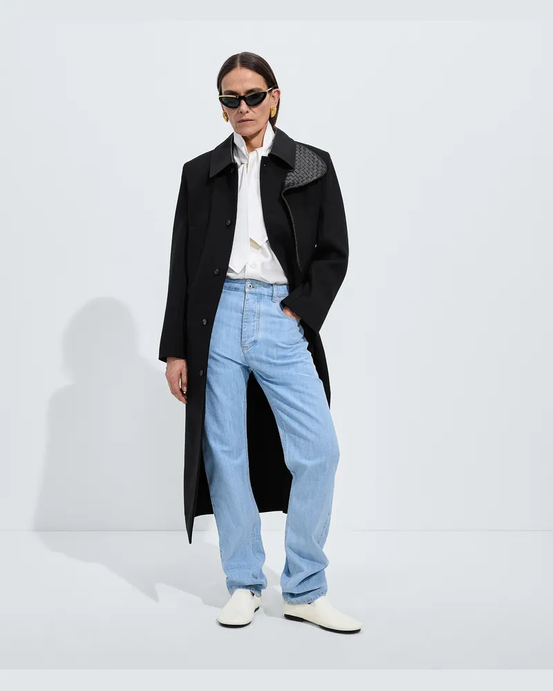 Bottega Veneta Helle Chambray-Jeans in gerader Passform-Blau - Damen Blau