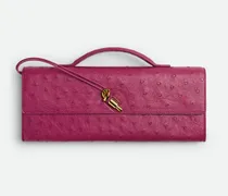 Andiamo Clutch - Lila - Damen - 100% Straußenleder