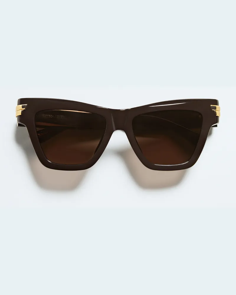 Bottega Veneta Mitre Cat-Eye Sonnenbrille-Braun - Unisex Braun