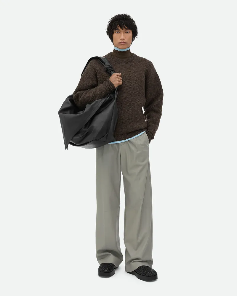 Bottega Veneta Texturierter Wollpullover Dark