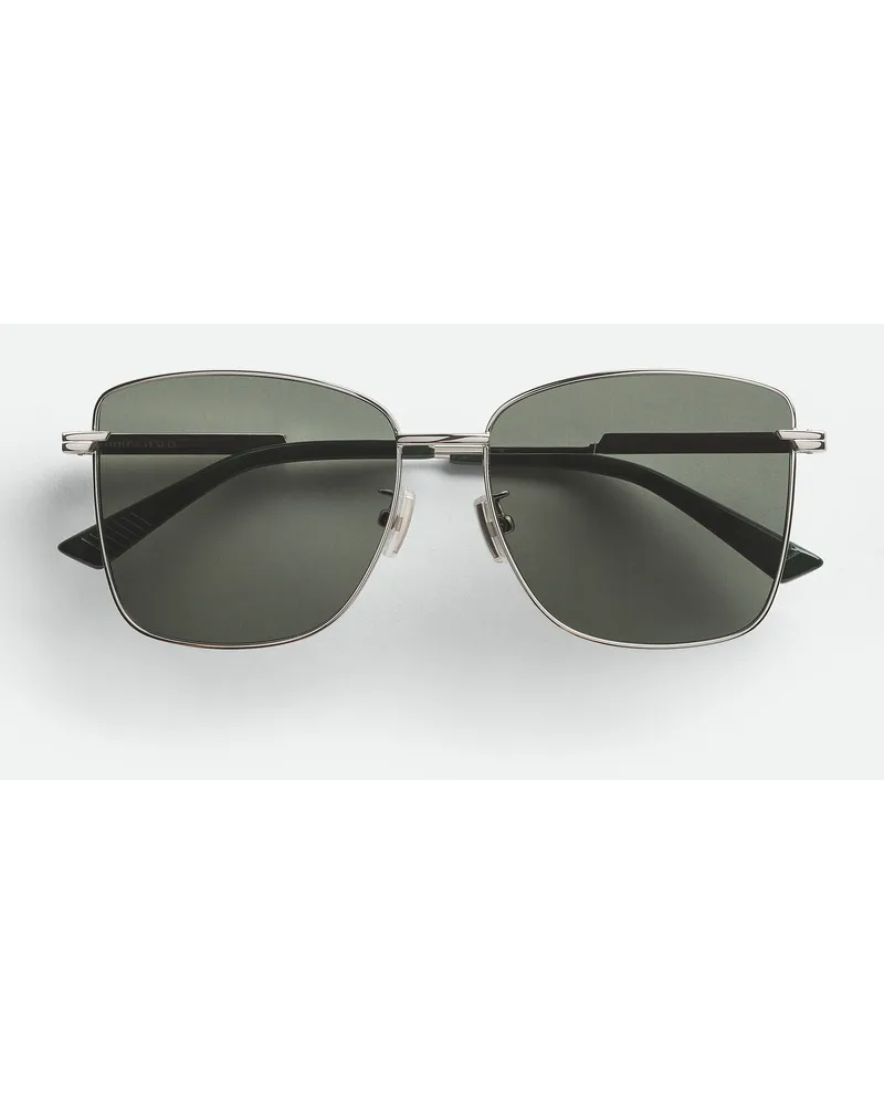 Bottega Veneta Eckige Classic Sonnenbrille Silver