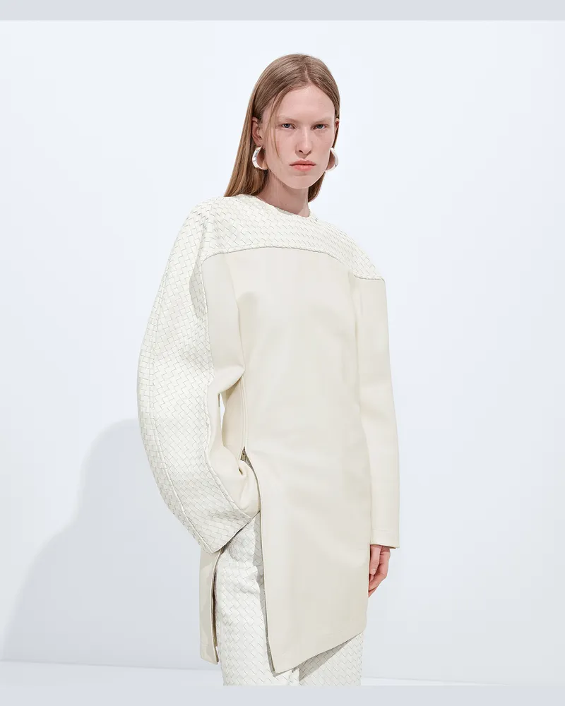 Bottega Veneta Lederkleid-Weiss - Damen Weiss