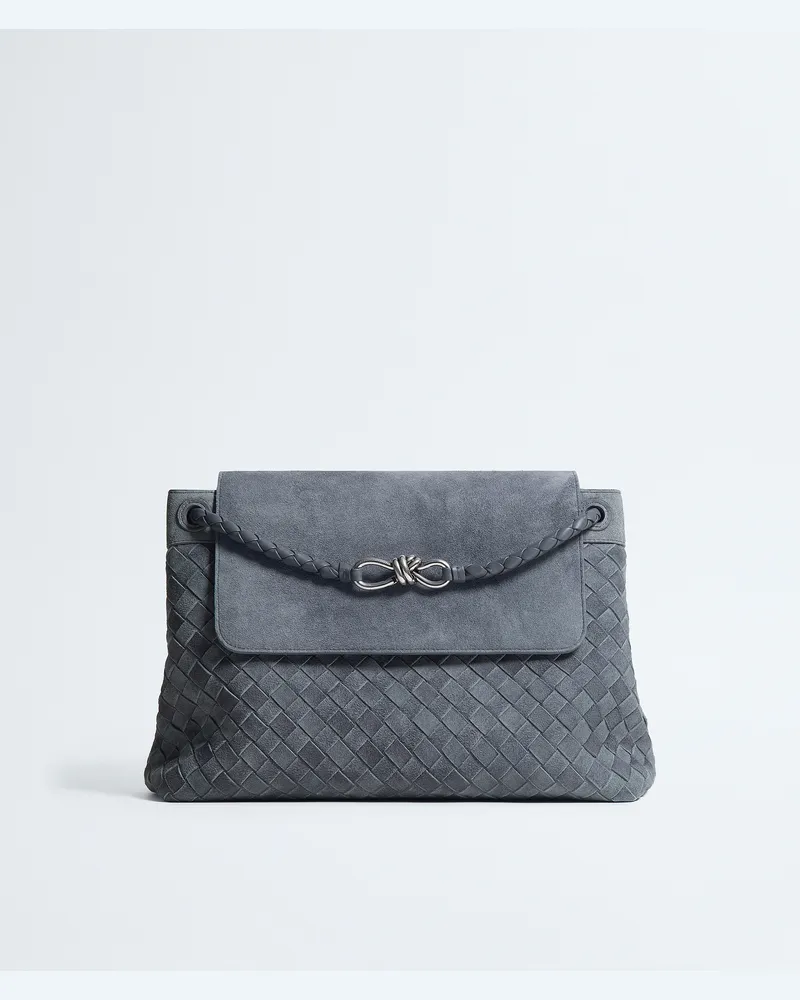 Bottega Veneta Andiamo Messenger Bag - Grau & Silberfarben - Herren - 100 % Lammleder Grau