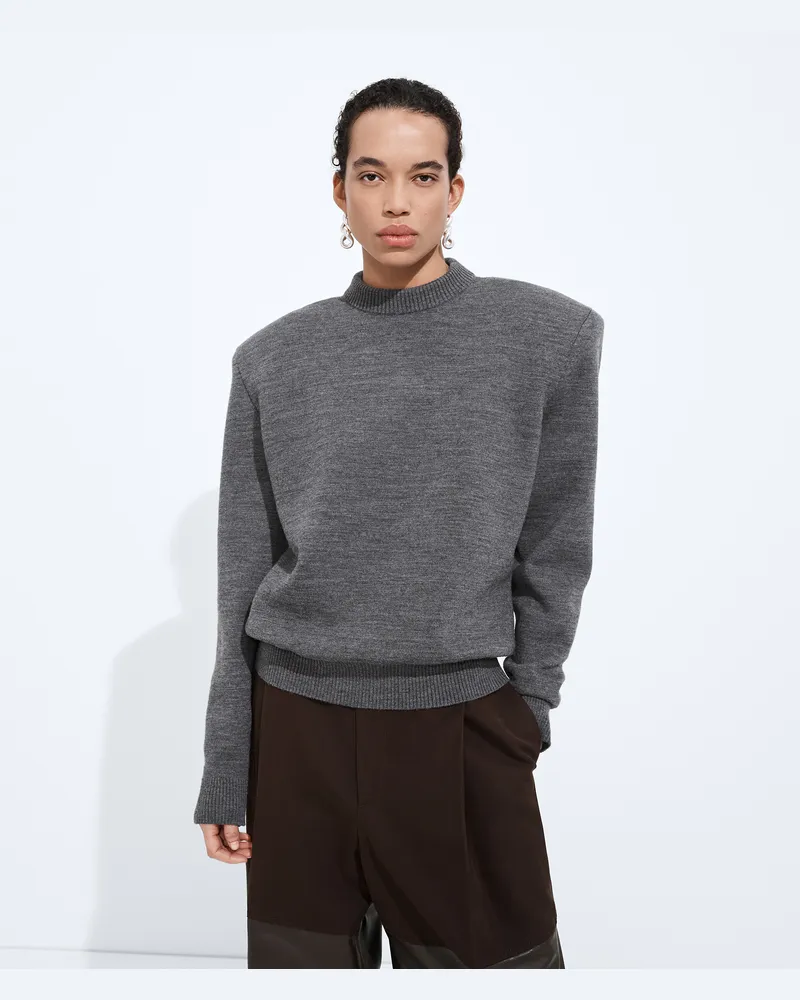 Bottega Veneta Tailoring-Pullover aus Wolle-Grau - Damen Grau