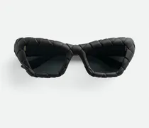 Intrecciato Cat-Eye Sonnenbrille-Schwarz - Unisex