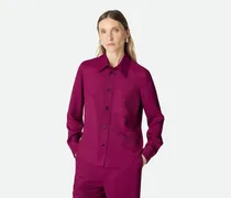 Hemd Aus Viskose Und Seidentwill - Lila - Damen 61 % Viskose & 39 % Seide
