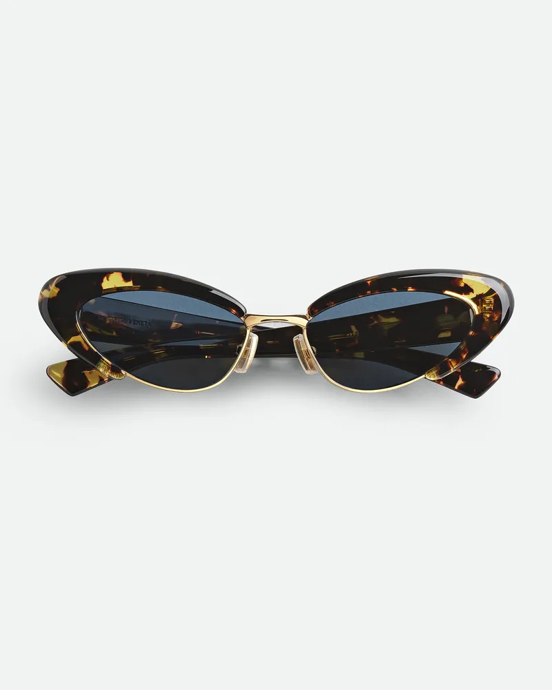 Bottega Veneta Angle Cateye Sonnenbrille Havana