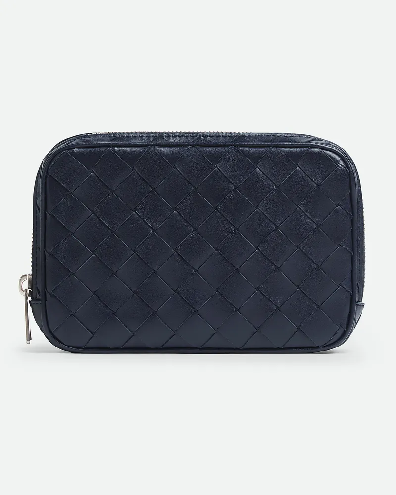 Bottega Veneta Kleiner Intrecciato Organizer - Blau - Herren - 100 % Kalbsleder Blau