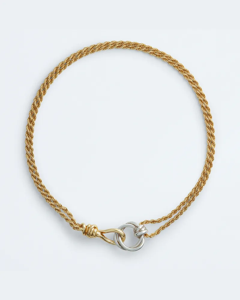 Bottega Veneta Knot Collier - Silber - Damen - 100% Sterlingsilber Silber