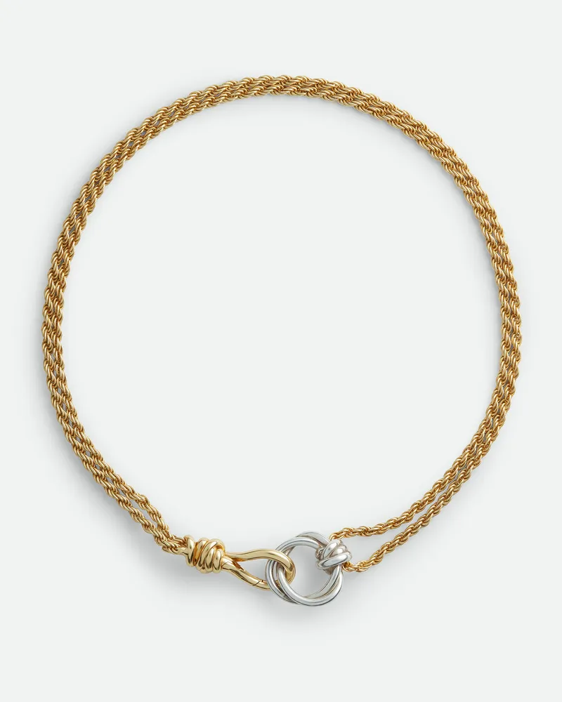 Bottega Veneta Knot Collier - Silber - Damen - 100% Sterlingsilber Silber